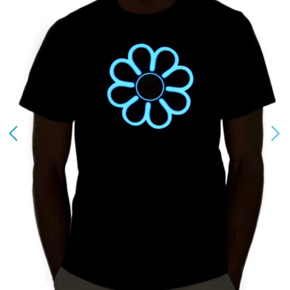 LED Flower Party/Rave Shirt - Picture 2 of 4